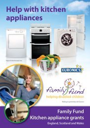 Help with kitchen appliances - Family Fund