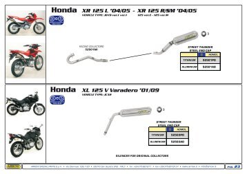 04/05 Honda XL 125 V Varadero '01/09