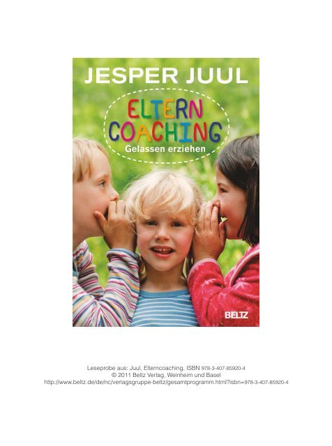 Leseprobe aus: Juul, Elterncoaching, ISBN 978-3-407 ... - Familylab