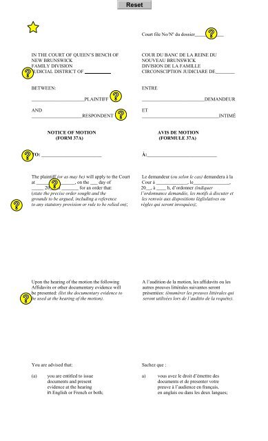 Court file No/Nº du dossier____________ IN THE COURT OF ...