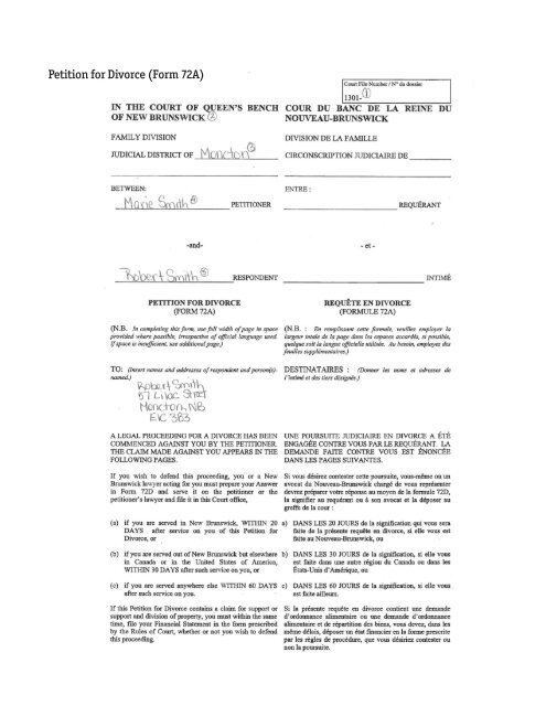 Divorce paperwork 2024