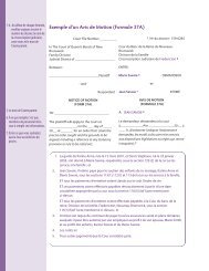 Exemple d'un Avis de Motion (Formule 37A) - Droit de la famille NB