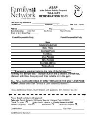 Registration Form - Family Network