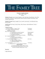 Executive Committee Minutes - The Family Tree