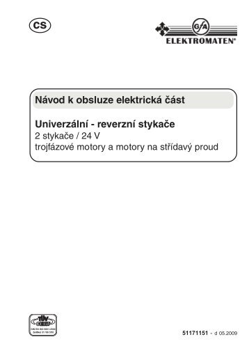 GFA - řídící jednotka - univerzální stykačová-05.2009 (pdf)