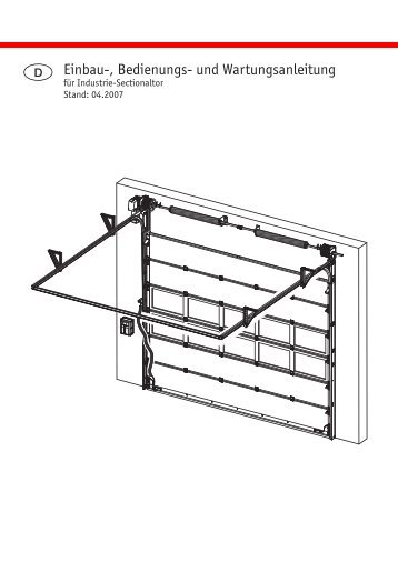 Einbau-, Bedienungs- und Wartungsanleitung