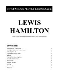 Lewis hamilton - Famous People Lessons.com