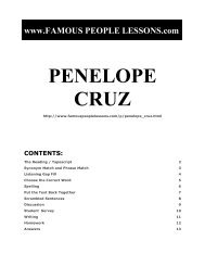 PENELOPE CRUZ - Famous People Lessons.com
