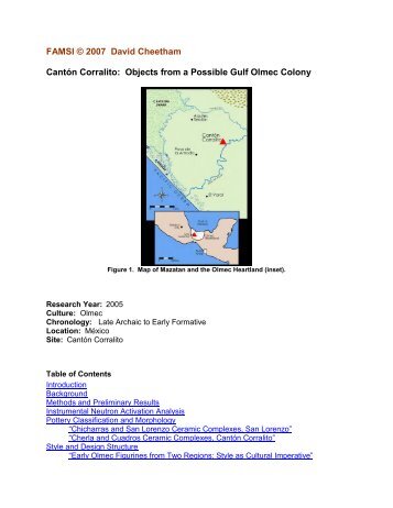 Cantón Corralito: Objects from a Possible Gulf Olmec Colony - Famsi