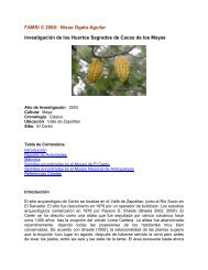 Investigación de los Huertos Sagrados de Cacao de los ... - Famsi