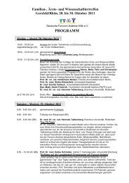 Programm FA-Treffen Gersfeld 2011 - Deutsche Fanconi-Anämie ...