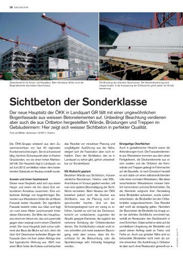 ÖKK Hauptsitz Landquart - Die Baustellen - Fanzun AG