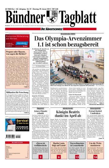 Bündner Tagblatt, 29.1.2013 - Fanzun AG