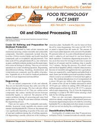 Oil and Oilseed Processing III - Robert M. Kerr Food & Agricultural ...