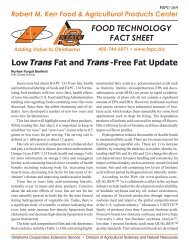 Low Fat and -Free Fat Update FOOD TECHNOLOGY FACT SHEET