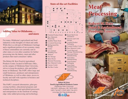 Meat Processing Brochure - Robert M. Kerr Food & Agricultural ...