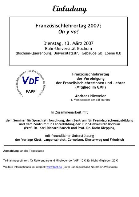 Programm als pdf - Vereinigung der Französischlehrerinnen und ...