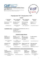 Organigramm VdF / Organigramme FAPF - Vereinigung der ...