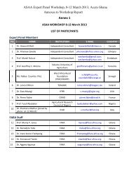 Annexes to ASAA Workshop Report - FARA