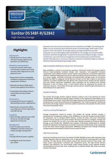 EonStor DS S48F-R/G2842 - Infortrend