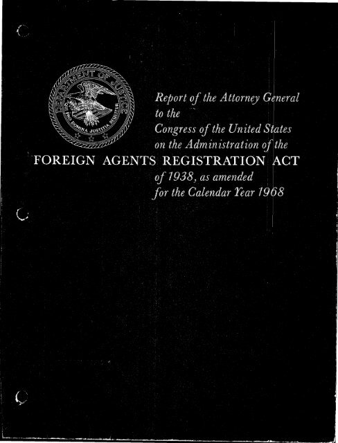 FARA Report to Congress - 1968