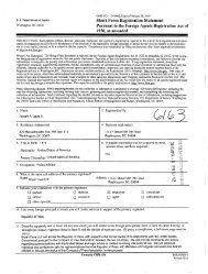 Short Form Registration Statement Pursuant to the Foreign ... - FARA