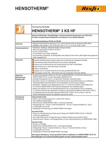 hensotherm® 3 ks hf - farben-klein.de