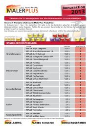 UNSERE AKTIONSPRODUKTE: - Farben Schultze