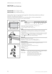 MHZ Technische Informationen Rollo MOTION ohne Abdeckung