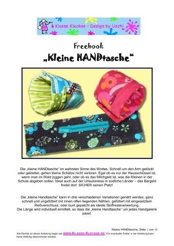 Freebook „Kleine HANDtasche“ - Farbenmix