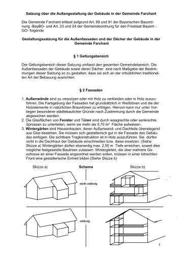 Satzung über die Außengestaltung der Gebäude in der ... - Farchant