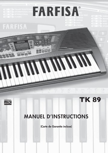 MANUEL D'INSTRUCTIONS - Con Farfisa il MADE IN ITALY vince