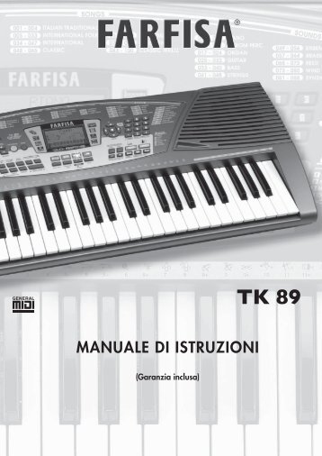 MANUALE DI ISTRUZIONI - Con Farfisa il MADE IN ITALY vince