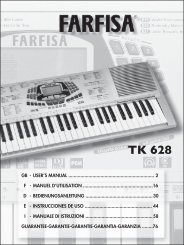 gb - user's manual 2 f - manuel d'utilisation - Con Farfisa il MADE IN ...