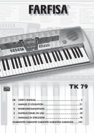 user's manual - Con Farfisa il MADE IN ITALY vince