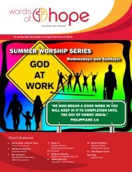 SUMMER WORSHIP SERIES - Hope Lutheran Church