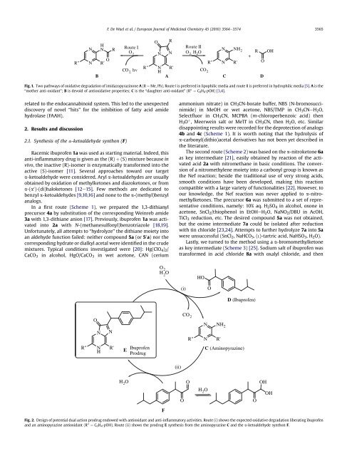 Chemistry around imidazopyrazine and ibuprofen - UCL-Bruxelles ...