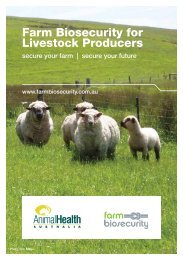 Farm Biosecurity for Livestock Producers - brochure format