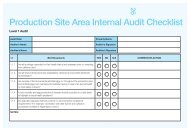 Production Site Area Internal Audit Checklist - Farm Biosecurity