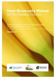 Farm Biosecurity Manual for the Banana Industry