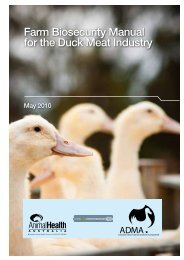 Farm Biosecurity Manual for the Duck Meat Industry