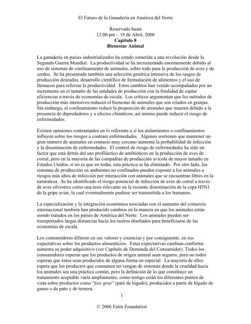 El Futuro de la Ganadería en América del Norte ... - Farm Foundation