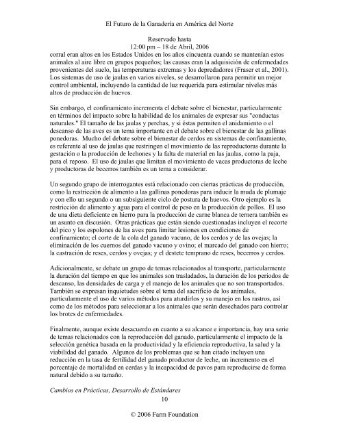 El Futuro de la Ganadería en América del Norte ... - Farm Foundation