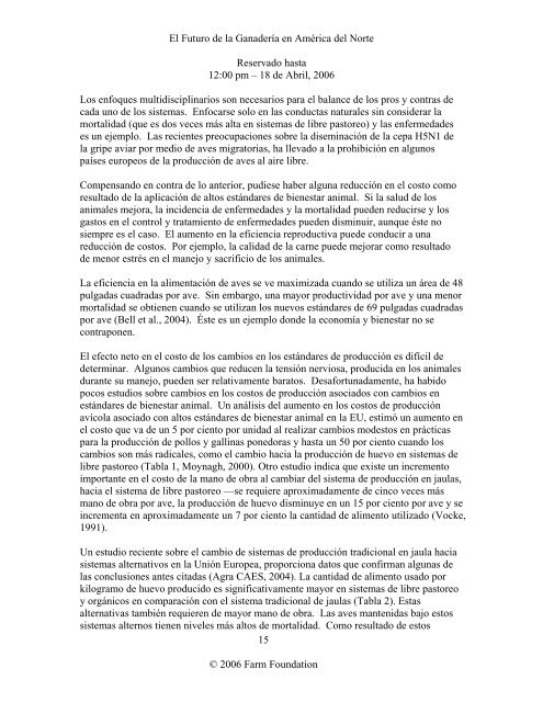 El Futuro de la Ganadería en América del Norte ... - Farm Foundation