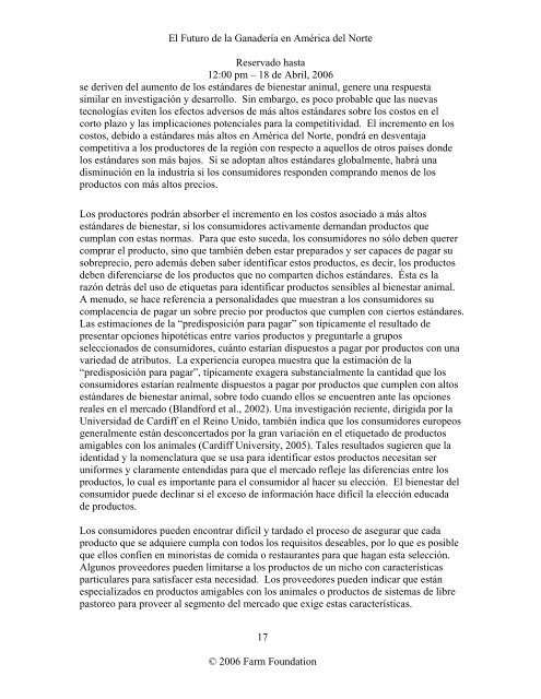 El Futuro de la Ganadería en América del Norte ... - Farm Foundation