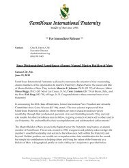 FarmHouse International Fraternity - FarmHouse Fraternity