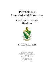 New Member Education Handbook - FarmHouse Fraternity