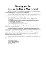 Nominations for Master Builder of Men Award - FarmHouse Fraternity