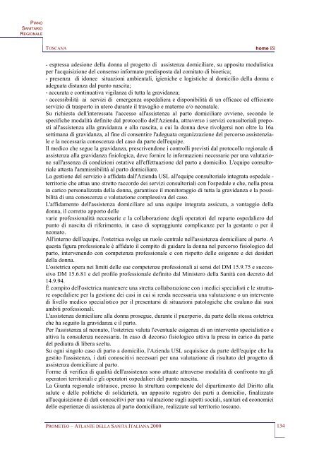 Piano Sanitario Regionale 1999-2001 Toscana - Farmindustria