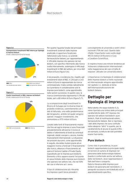Rapporto sulle biotecnologie in Italia 2010 - Farmindustria